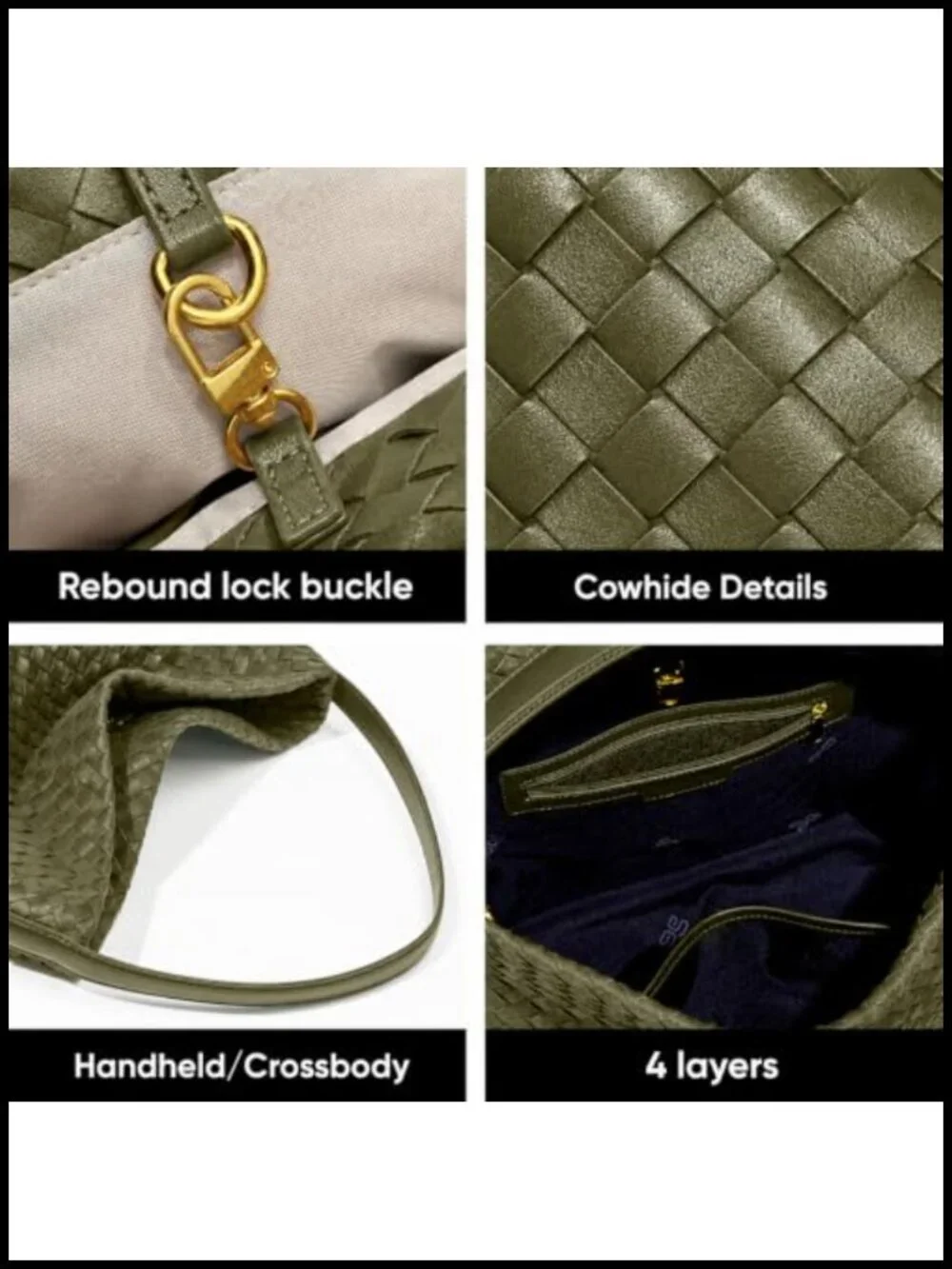 Braided Suede Tote Bag Woven Hobo Shoulder Bag for Work Travel